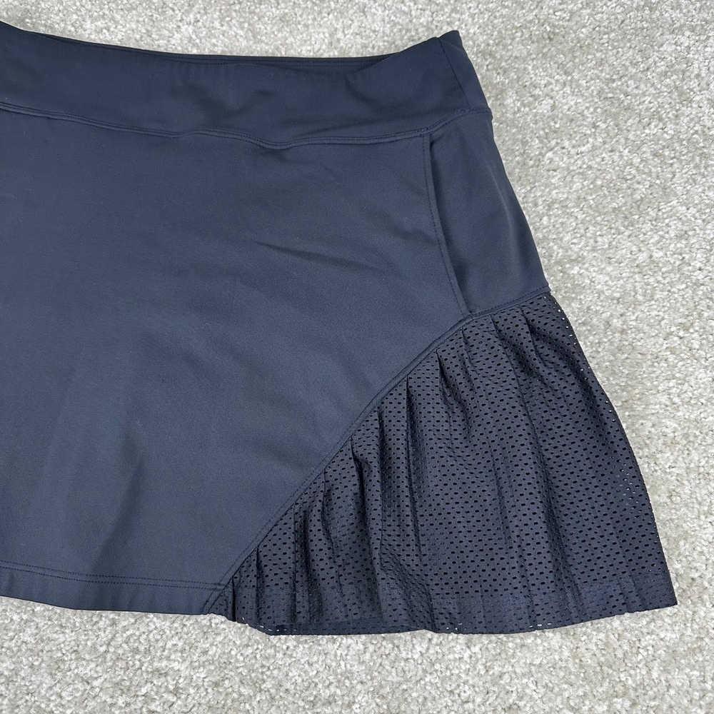 Under Armour Black HeatGear Pleated Mesh Trim Tennis Skort Athletic Skirt Small - Picture 2 of 5